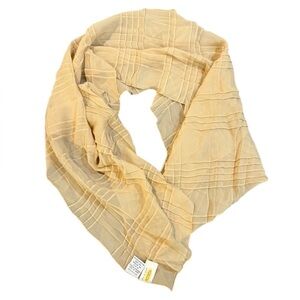 Talbots Made in Italy 100% Silk Pleated Scarf – Beige
